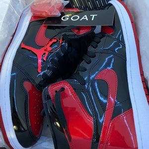 Jordan 1 red patent Goat verified✅